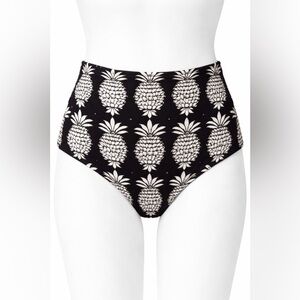 Seafolly Corsica Pineapple Print High Waist Bikini Bottom Size 8 NWT